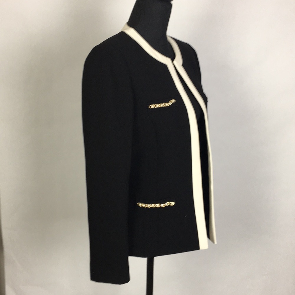 Tahari Arthur S. Levine Woman’s Blazer Black sz 6 - Picture 2 of 7